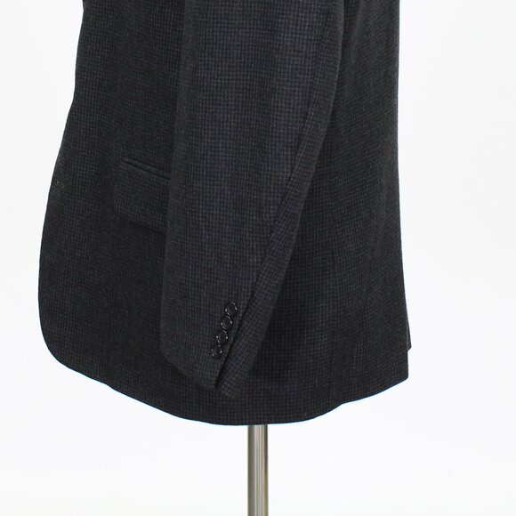 Oscar de la Renta 43R Gray Check 3-Button Sport Coat Blazer Jacket G117 - Picture 8 of 11